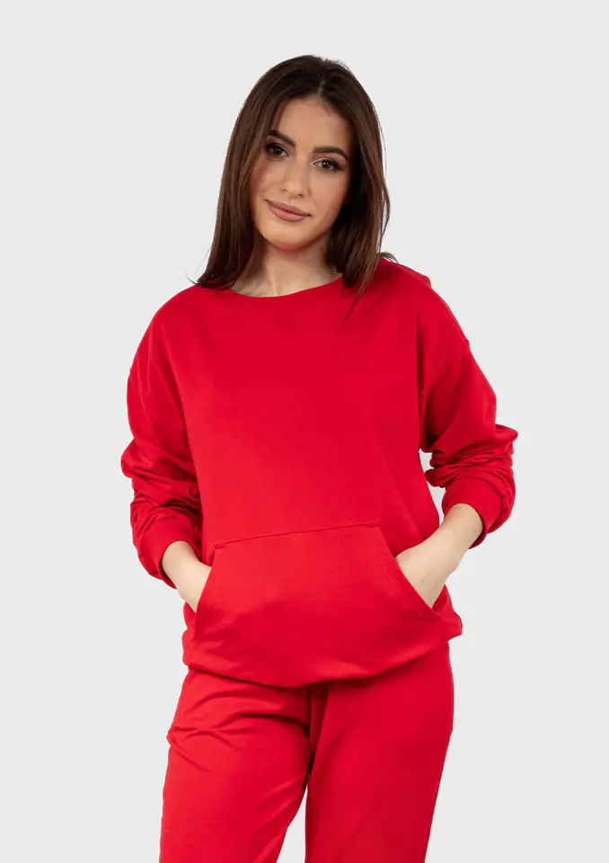 ⁨Bluza DK-K-B2 CZERWONY BAWEŁNA (kolor czerwony, rozmiar 2xl)⁩ w sklepie Wasserman.eu