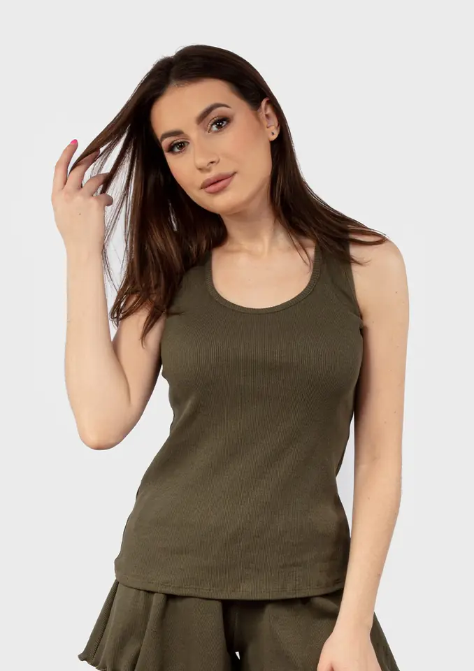 ⁨Bokserka DK-K-P3 KHAKI BAWEŁNA PRĄŻKI (kolor khaki, rozmiar L)⁩ w sklepie Wasserman.eu