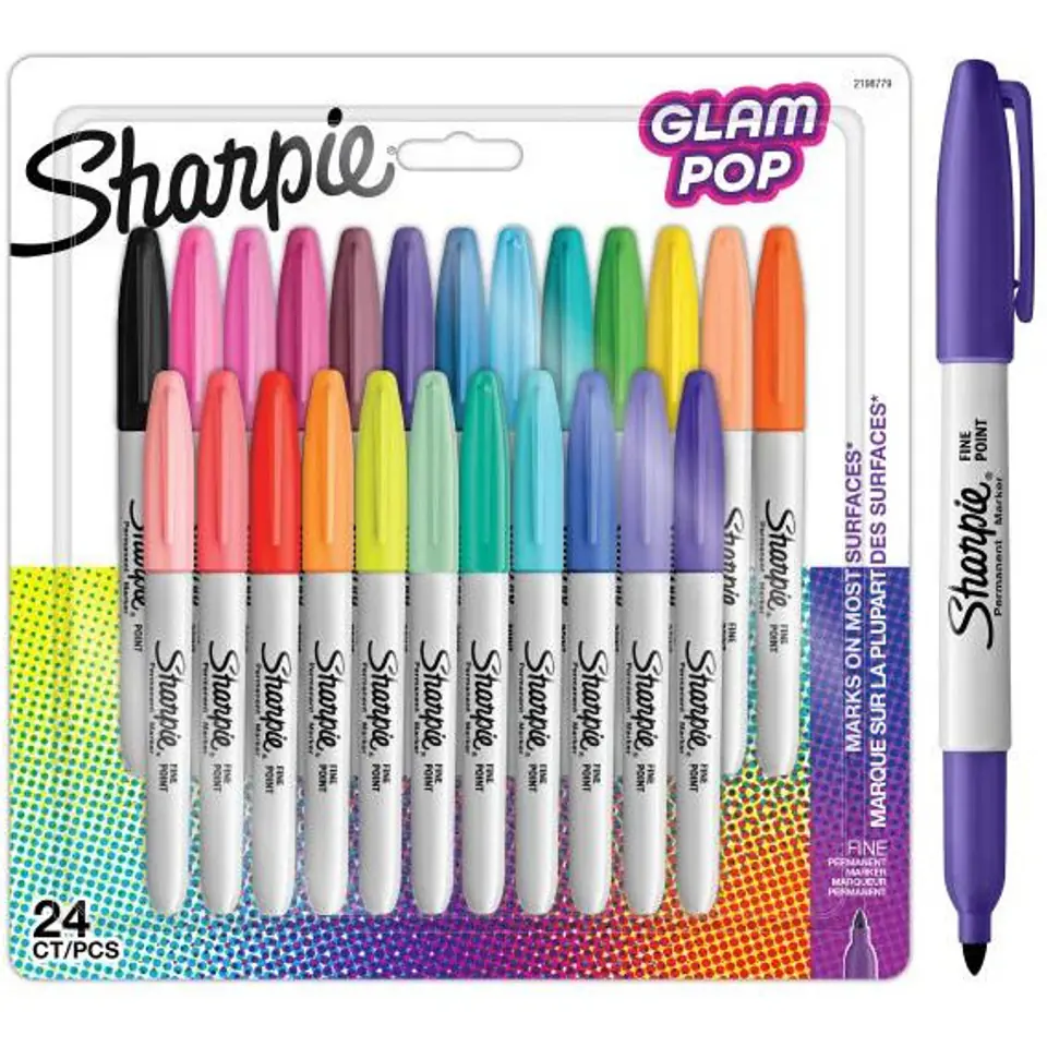 ⁨Markery permanentne SHARPIE Glam Pop 24 kolory 2198779⁩ w sklepie Wasserman.eu