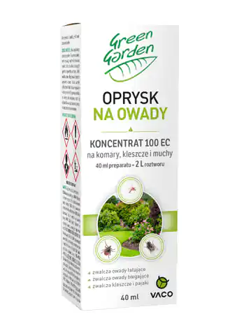 ⁨VACO Green Garden Oprysk na owady (komary,kleszcze i muchy)- Koncentrat 100 EC  40ml⁩ w sklepie Wasserman.eu