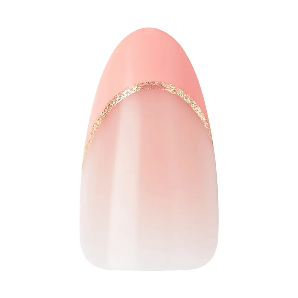 ⁨KISS Sztuczne paznokcie na klej Voguish Fantasy French, Pink French Tips, Medium, Almond Shape⁩ w sklepie Wasserman.eu