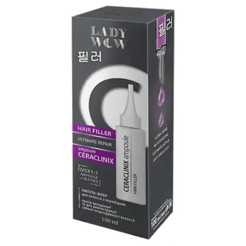 ⁨LADY WOW Hair Filler Ampułka ceramidowa do włosów - regeneracja 100ml⁩ w sklepie Wasserman.eu