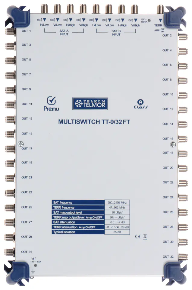 MULTISWITCH TT-9/32-FT-PREMU 9 WEJŚĆ / 32 WYJŚCIA PREMU TELMOR w sklepie Wasserman.eu