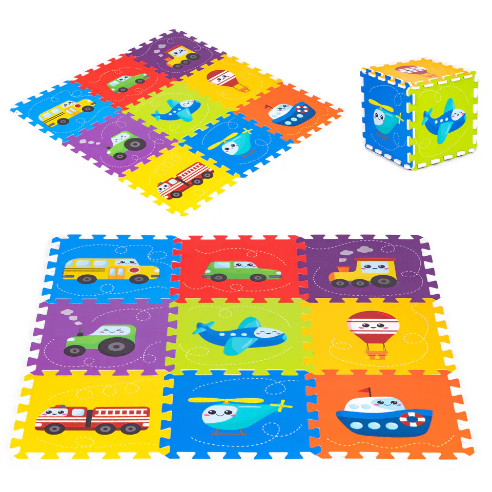 ⁨Foam puzzles 9 elements - Vehicles⁩ at Wasserman.eu