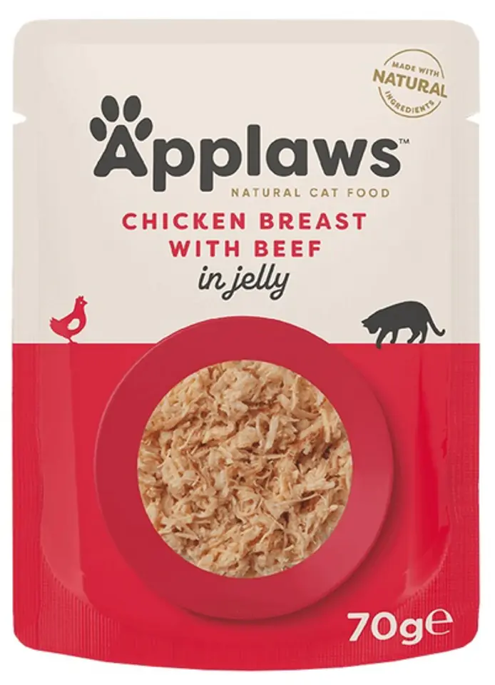 ⁨APPLAWS Pouch chicken with beef in jelly 70g [8252]⁩ at Wasserman.eu