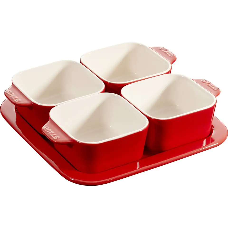 ⁨STAUB 5 PIECE APPETIZER SET 40511-119-0 - RED 500 ML⁩ at Wasserman.eu