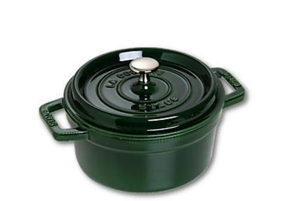 ⁨Staub Round Cast Iron Pot - Green, 2.6 ltr⁩ at Wasserman.eu