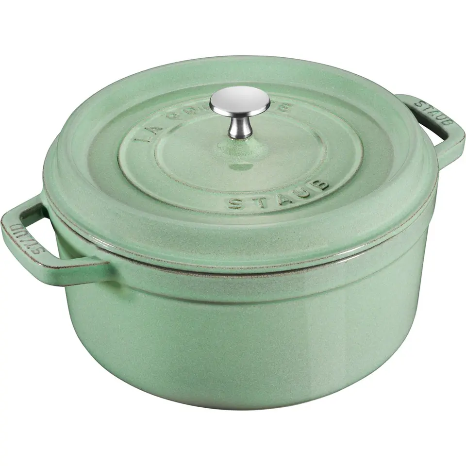 Garnek żeliwny okrągły Staub - 2.6 ltr, Miętowy w sklepie Wasserman.eu
