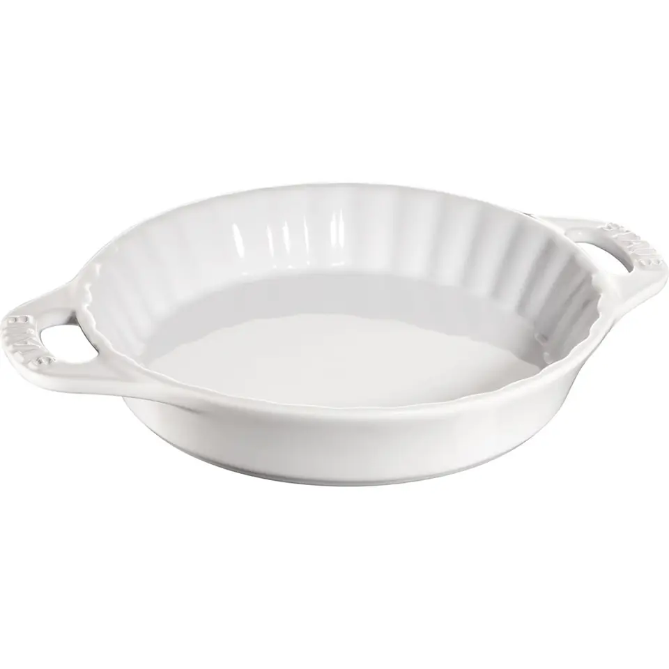 ⁨Staub Round Ceramic Cake Platter - 1.2 ltr, White⁩ at Wasserman.eu