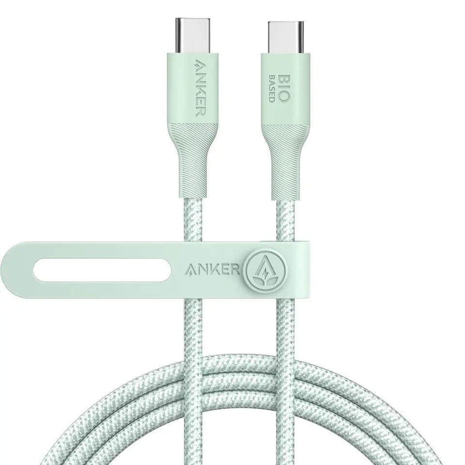 ⁨Kabel Anker 544 USB-C  do USB-C  Bio-Nylon 1.8m 140W zielony⁩ w sklepie Wasserman.eu