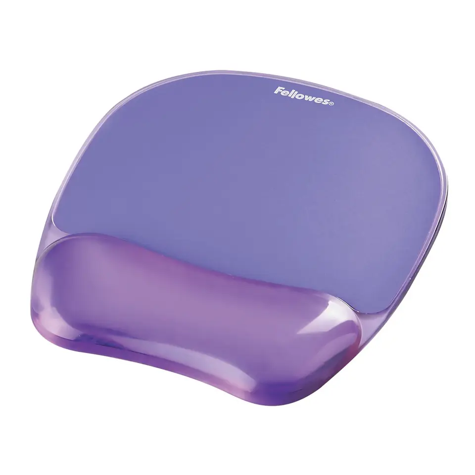 ⁨Fellowes CRYSTAL Mouse & Wrist Pad gel purple⁩ at Wasserman.eu