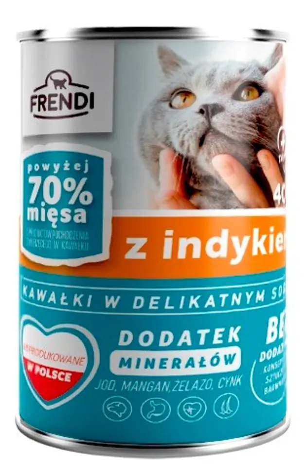 ⁨Frendi puszka dla kota z indykiem w sosie 400 g⁩ w sklepie Wasserman.eu