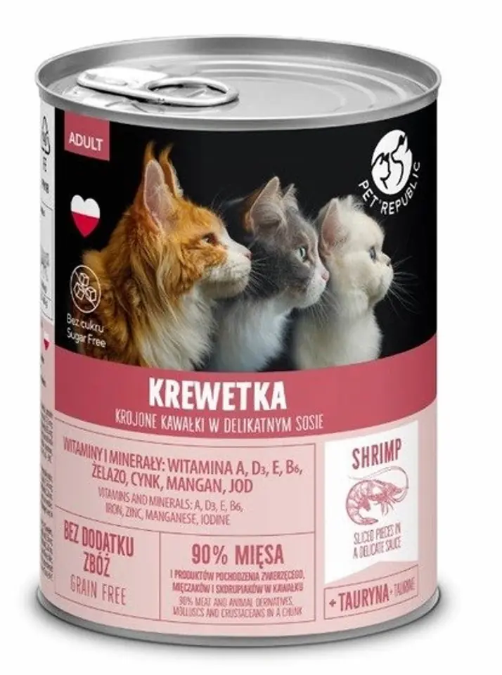 ⁨PET REPUBLIC Adult Shrimp - wet cat food - 400g⁩ at Wasserman.eu