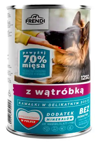 ⁨Frendi puszka dla psa z wątróbką w sosie 1250 g⁩ w sklepie Wasserman.eu