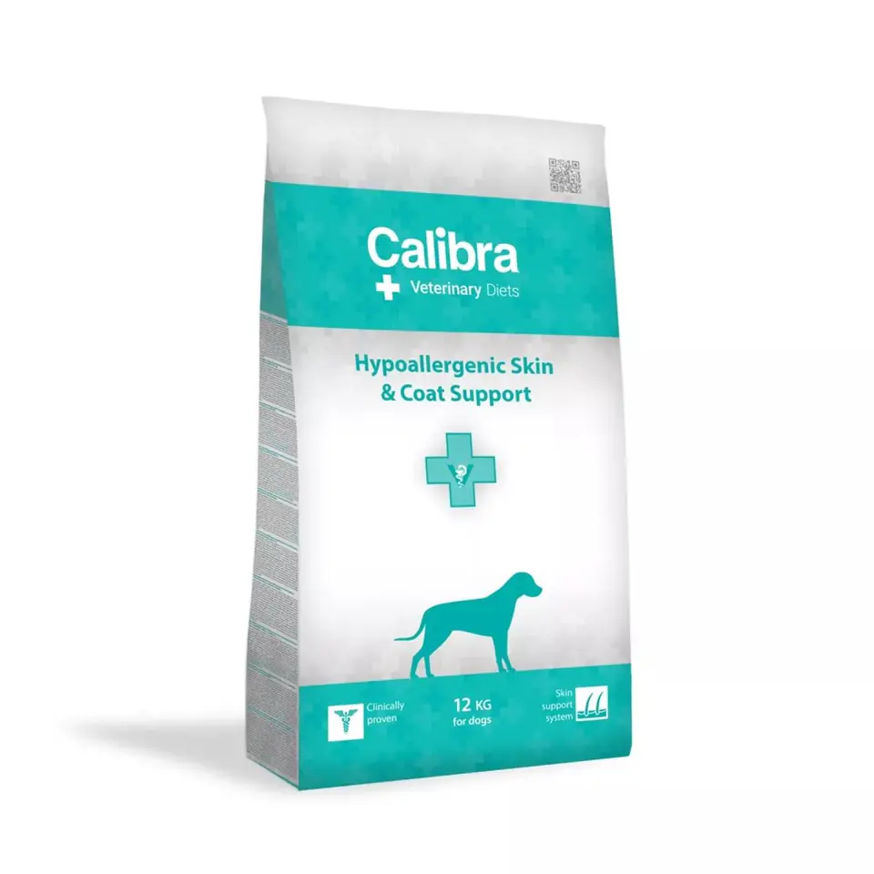 ⁨CALIBRA Veterinary Diets Dog Hypoallergenic Skin&Coat - dry dog food - 12kg⁩ at Wasserman.eu