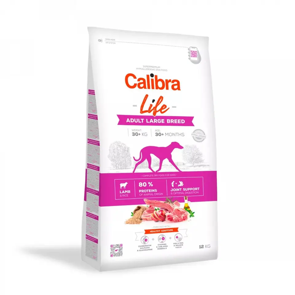 ⁨CALIBRA Dog Life Adult Large Breed Lamb - dry dog food - 12kg⁩ at Wasserman.eu