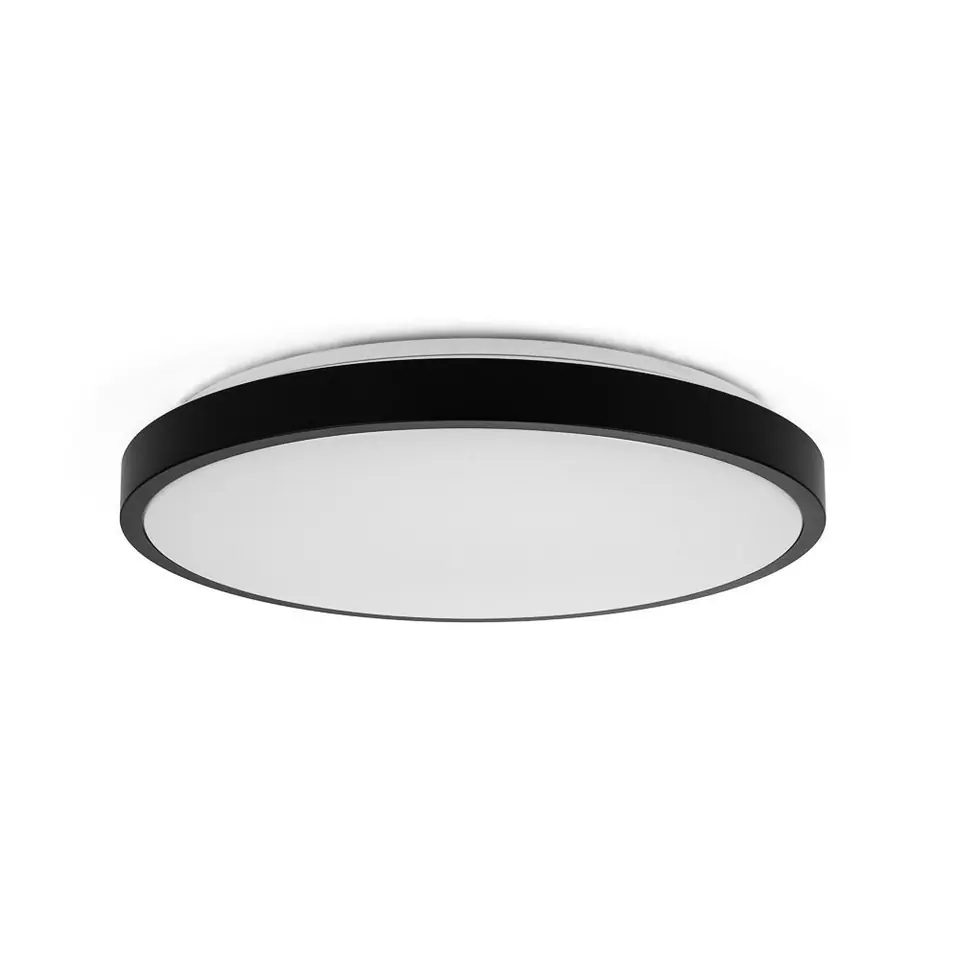 ⁨Plafon V-TAC 36W LED Okrągły 42cm Natynkowy IP44 Czarny VT-8630B 3000K 3820lm⁩ w sklepie Wasserman.eu