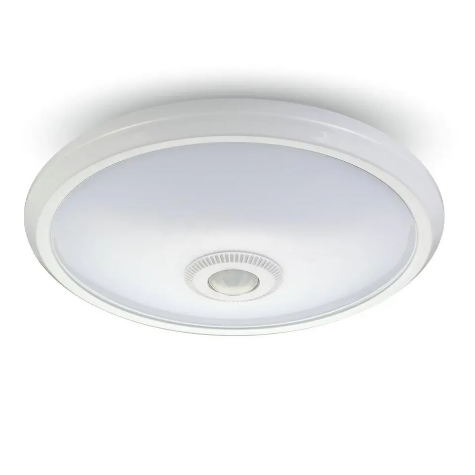 ⁨Plafond V-TAC VT-13 12W LED SAMSUNG CHIP IP20 motion detector 4000K 900lm (SKU 21808) White⁩ at Wasserman.eu