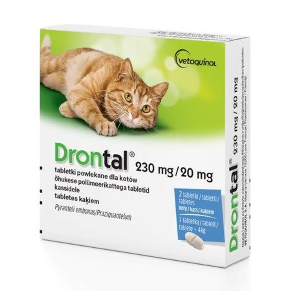 ⁨Vetoquinol Drontal tabletki odrobaczające kot 2szt⁩ w sklepie Wasserman.eu