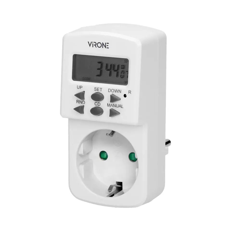 ⁨Electronic timer, MINI, 1800W, 8A, 10 programs, Schuko version⁩ at Wasserman.eu