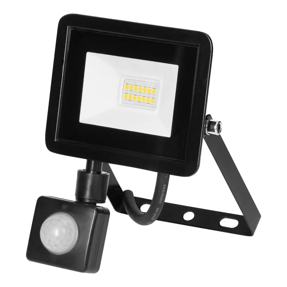 ALLED 10W Naświetlacz LED z PIR, 850lm, IP44, 4000K, Alu+Glass w sklepie Wasserman.eu