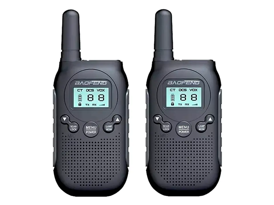 ⁨Radiotelefon PMR BF-T6 2W 2szt czarny BAOFENG⁩ w sklepie Wasserman.eu