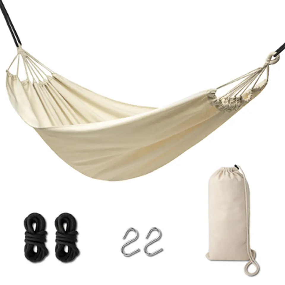 Hamak ogrodowy brazylijski boho 200cm ecru 120kg w sklepie Wasserman.eu