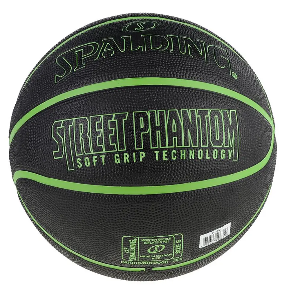 ⁨Piłka do koszykówki Spalding Phantom Ball (kolor Czarny, rozmiar 6)⁩ w sklepie Wasserman.eu