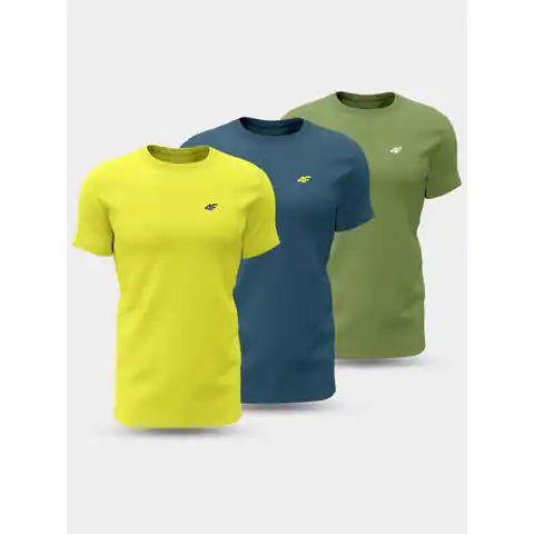⁨Koszulki 4F M 4FWSS24TTSHM1896 (kolor Zielony. Żółty)⁩ w sklepie Wasserman.eu