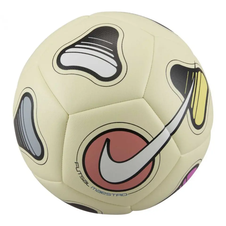 ⁨Piłka nożna Nike Maestro FJ5547 (kolor Beżowy/Kremowy, rozmiar Futsal Pro)⁩ w sklepie Wasserman.eu