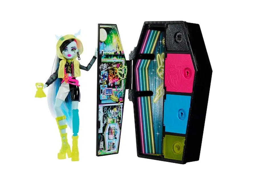 ⁨Monster High Straszysekrety Lalka Frankie Stein seria 3 Neonowa HNF79 MATTEL⁩ w sklepie Wasserman.eu