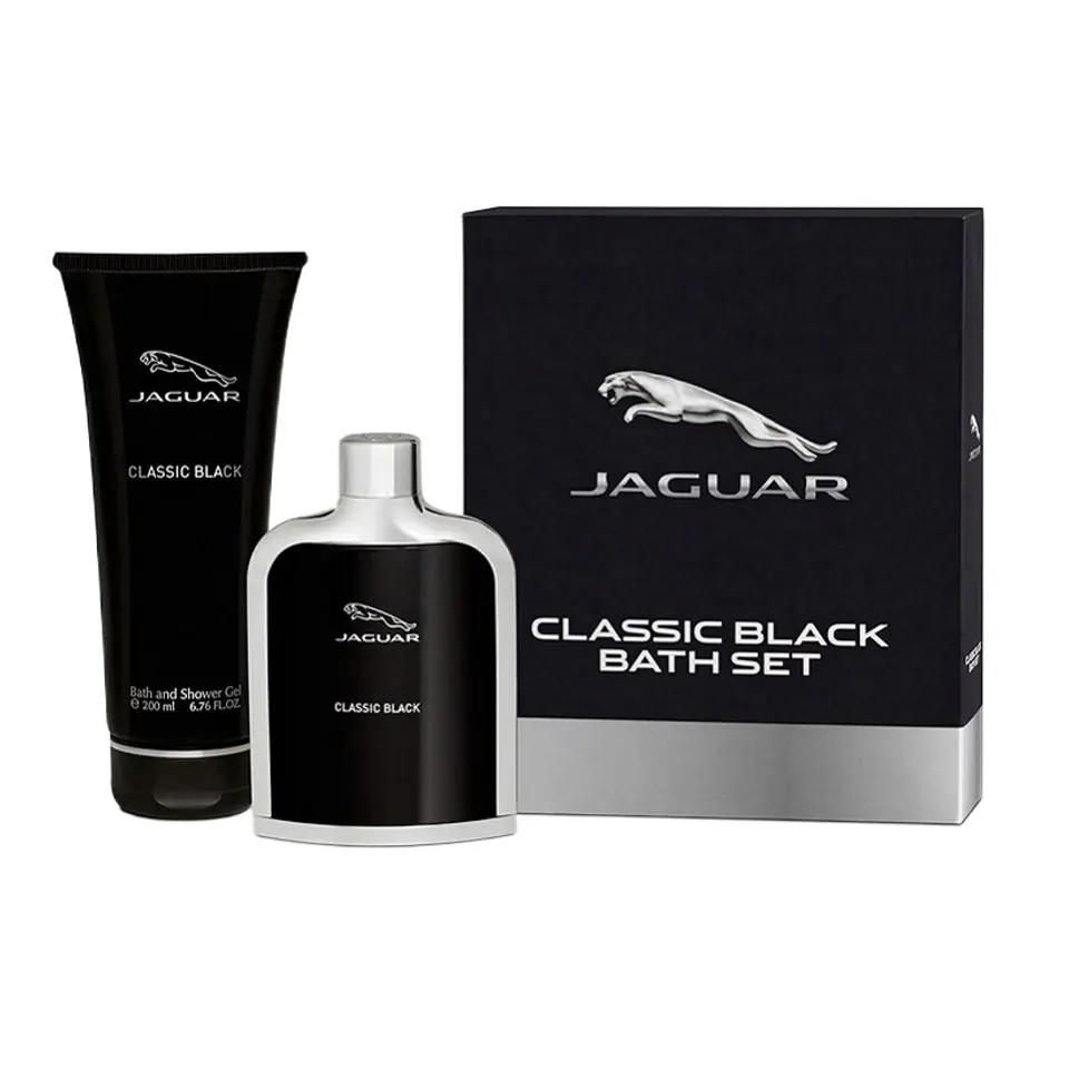 ⁨Jaguar Classic Black zestaw woda toaletowa spray 100ml + żel pod prysznic 200ml⁩ w sklepie Wasserman.eu