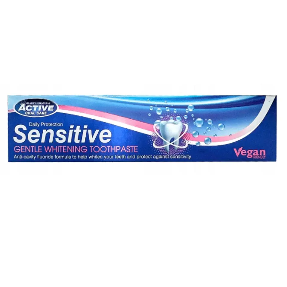⁨Beauty Formulas Sensitive Gentle Whitening Toothpaste wybielająca pasta do zębów 100ml⁩ w sklepie Wasserman.eu