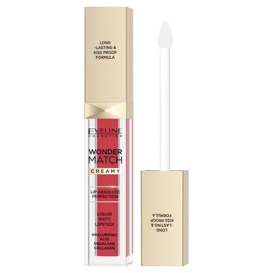 ⁨Eveline Cosmetics Wonder Match matowa pomadka w płynie 06 Classic Red 6.8ml⁩ w sklepie Wasserman.eu