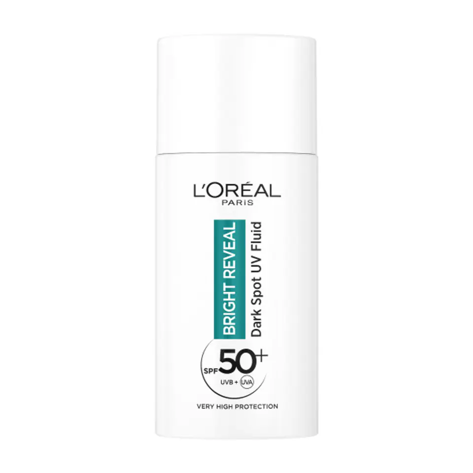 ⁨L'Oreal Paris Bright Reveal fluid redukujący przebarwienia z SPF50+ 50ml⁩ w sklepie Wasserman.eu