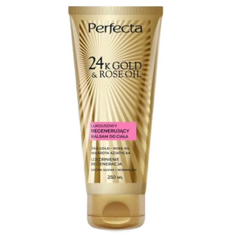 ⁨Perfecta 24K Gold  Rose Oil luksusowy regenerujący balsam do ciała 200ml⁩ w sklepie Wasserman.eu