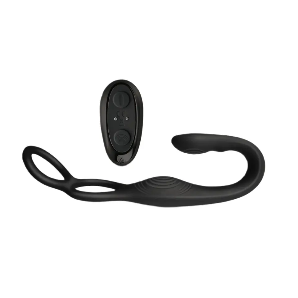 ⁨Rocks-Off The-Vibe stymulator prostaty z podwójnym ringiem i pilotem Black⁩ w sklepie Wasserman.eu