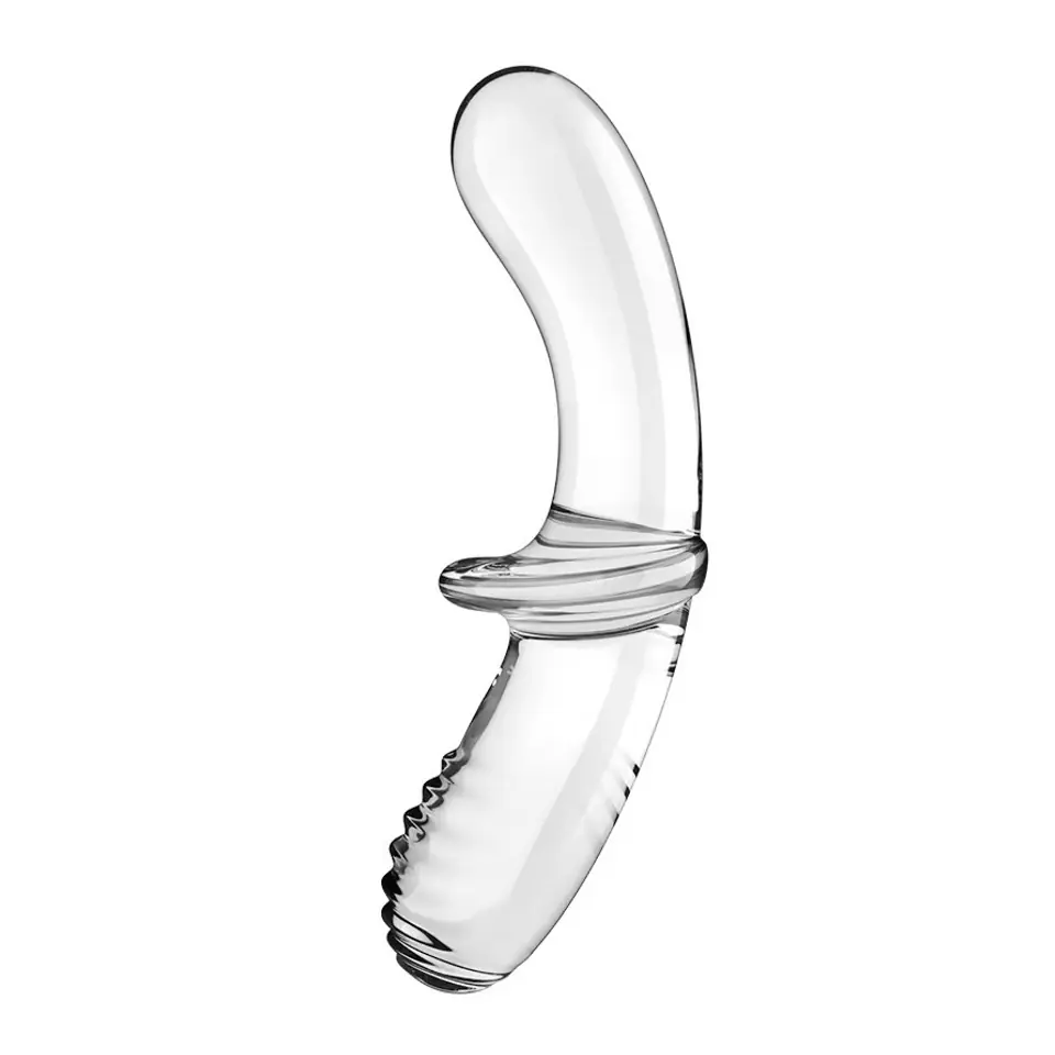 ⁨Satisfyer Double Crystal dildo szklane Transparent⁩ w sklepie Wasserman.eu