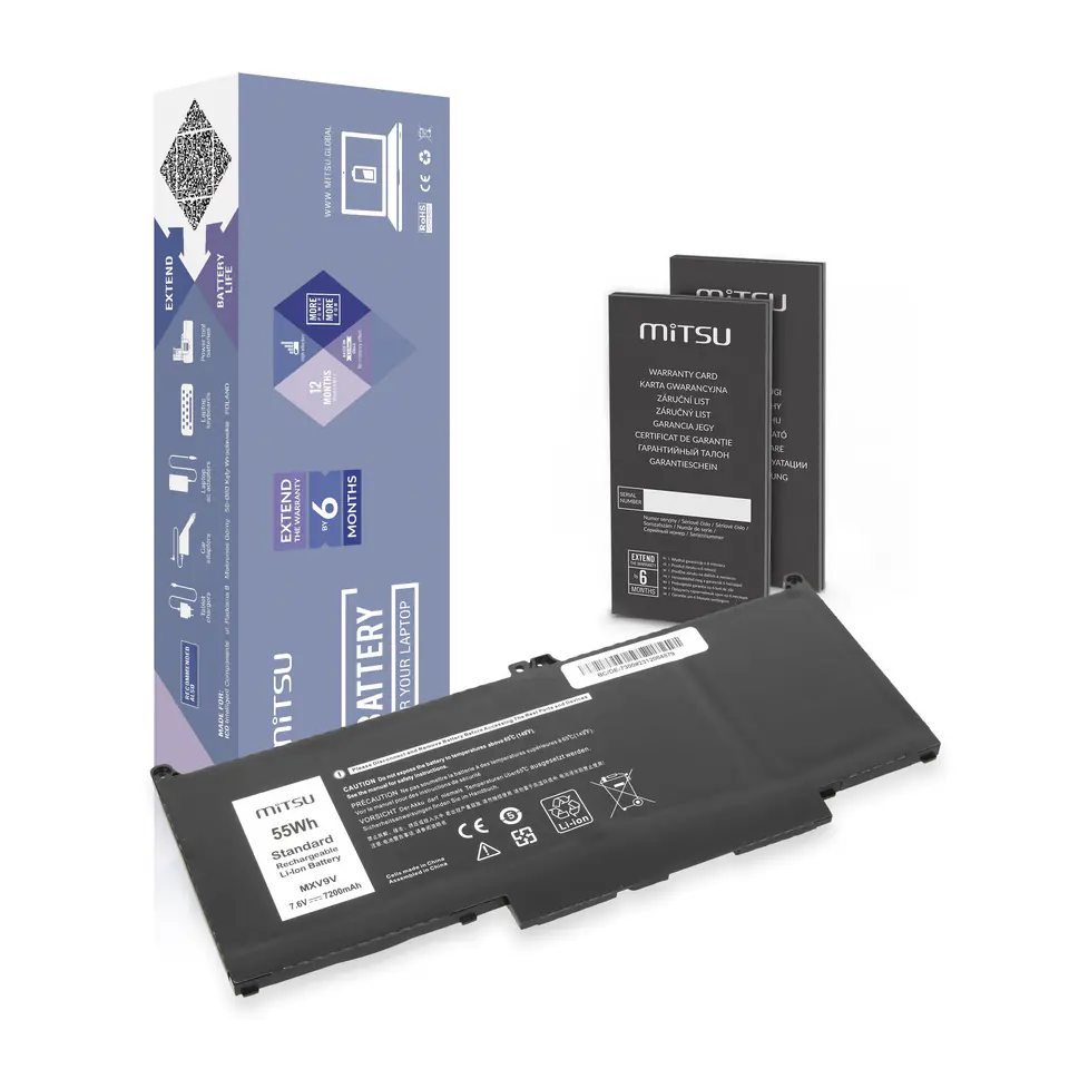 ⁨MITSU DELL LATITUDE MXV9V 7200mAh 55Wh 7,6V⁩ at Wasserman.eu