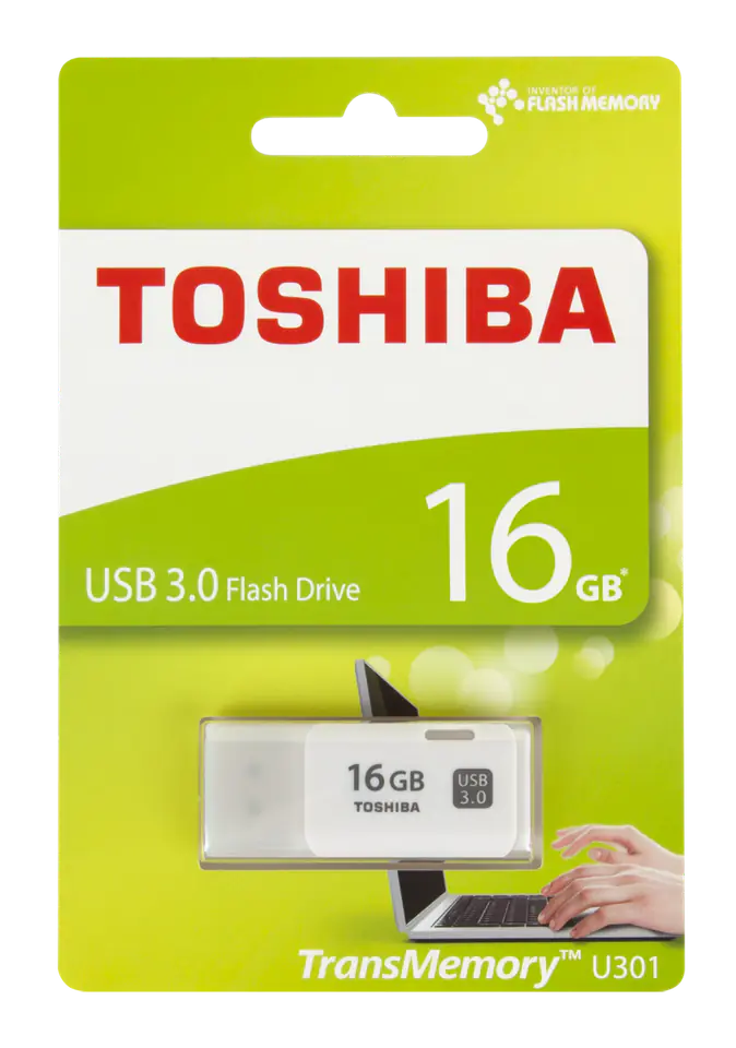 ⁨Pendrive Toshiba USB 3.0 16GB biały⁩ w sklepie Wasserman.eu