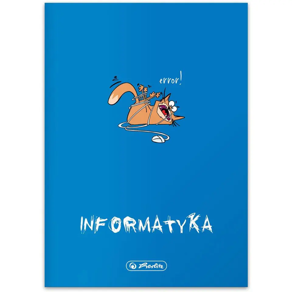 ⁨Zeszyt szkolny przedmiotowy A5 60 kartek w kratkę 70g INFORMATYKA 9500097 HERLITZ⁩ w sklepie Wasserman.eu