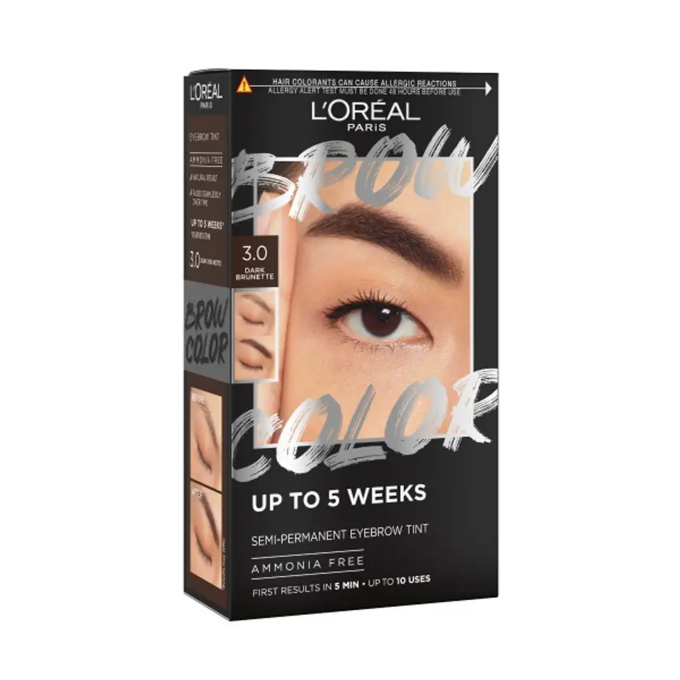 ⁨LOREAL Brow Color Zestaw do koloryzacji brwi - 3.0 Dark Brunette 1op.⁩ w sklepie Wasserman.eu