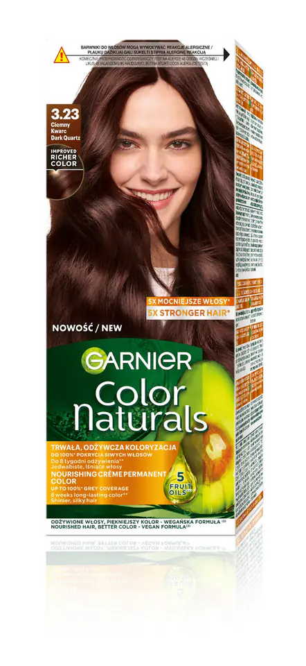 ⁨GARNIER Color Naturals Farba nr 3.23 - Ciemny Kwarc  1op.⁩ w sklepie Wasserman.eu