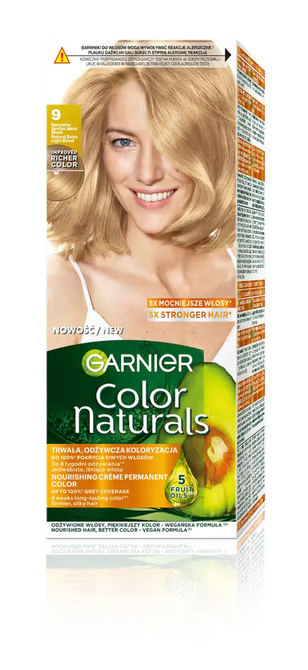 ⁨GARNIER Color Naturals Farba nr 9 - Naturalny Bardzo Jasny Blond  1op.⁩ w sklepie Wasserman.eu