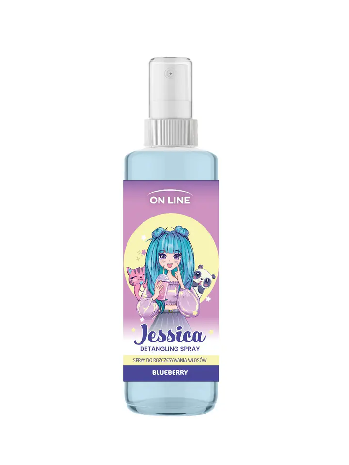 ⁨ON LINE KIDS Jessica Spray do rozczesywania włosów - Blueberry 200 ml⁩ w sklepie Wasserman.eu