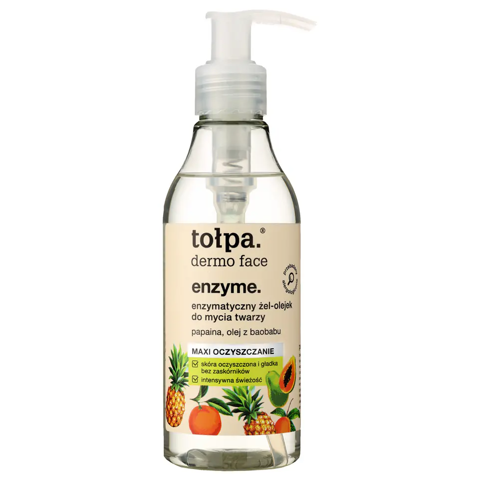 ⁨TOŁPA Dermo Face Enzyme Enzymatyczny Żel-olejek do mycia twarzy 195 ml⁩ w sklepie Wasserman.eu