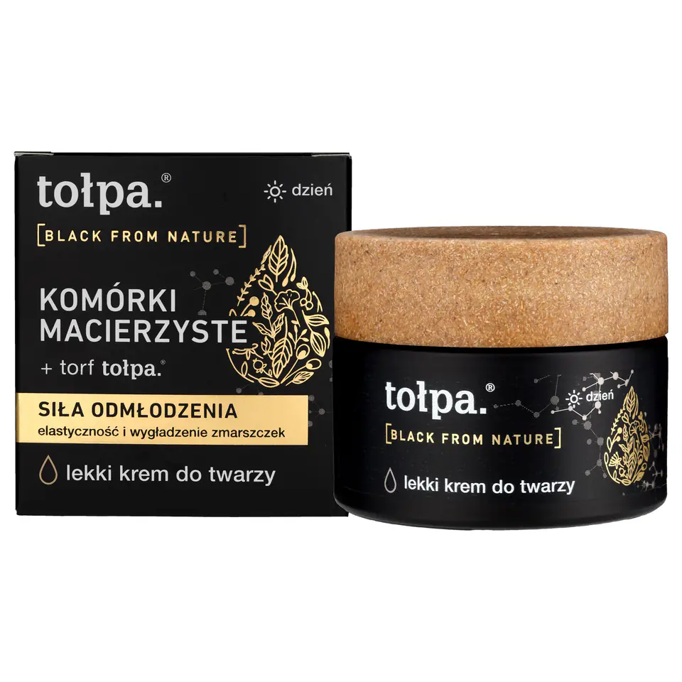 ⁨TOŁPA Black From Nature Lekki Krem do twarzy na dzień - siła odmłodzenia 50 ml⁩ w sklepie Wasserman.eu