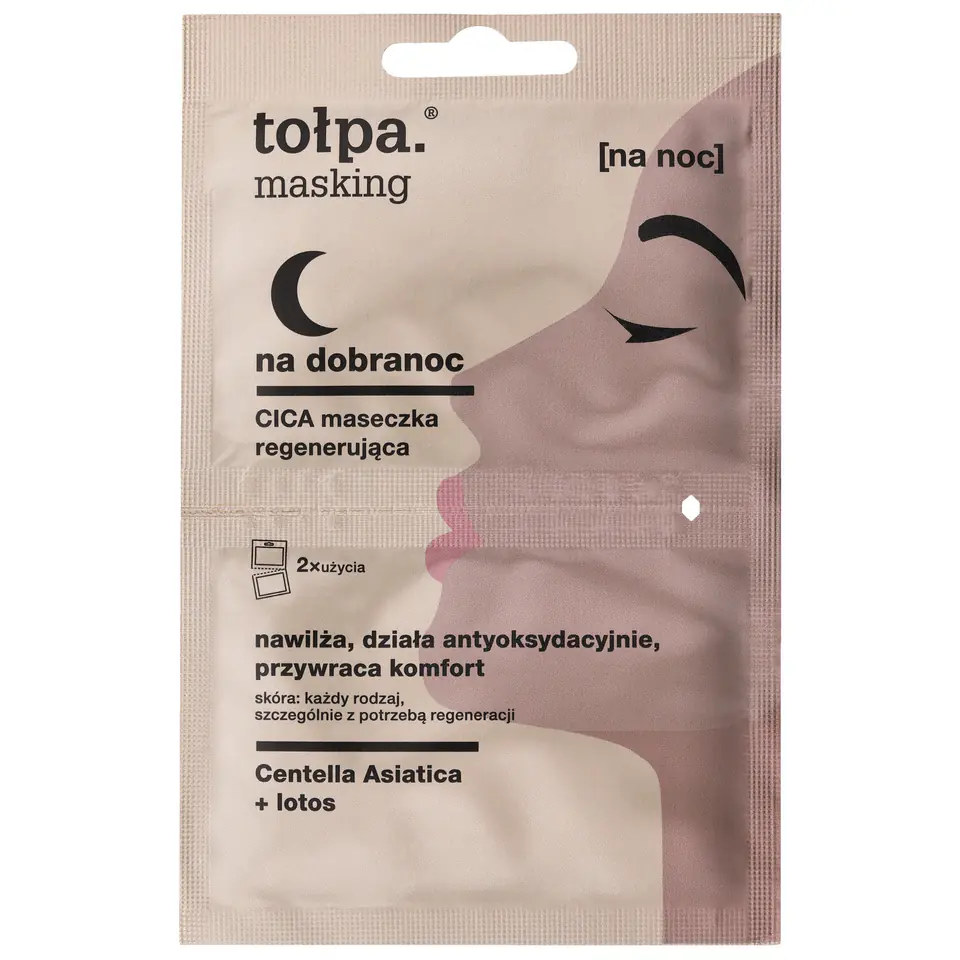 ⁨TOŁPA Masking Maseczka regenerująca CICA - na dobranoc 5ml x 2⁩ w sklepie Wasserman.eu