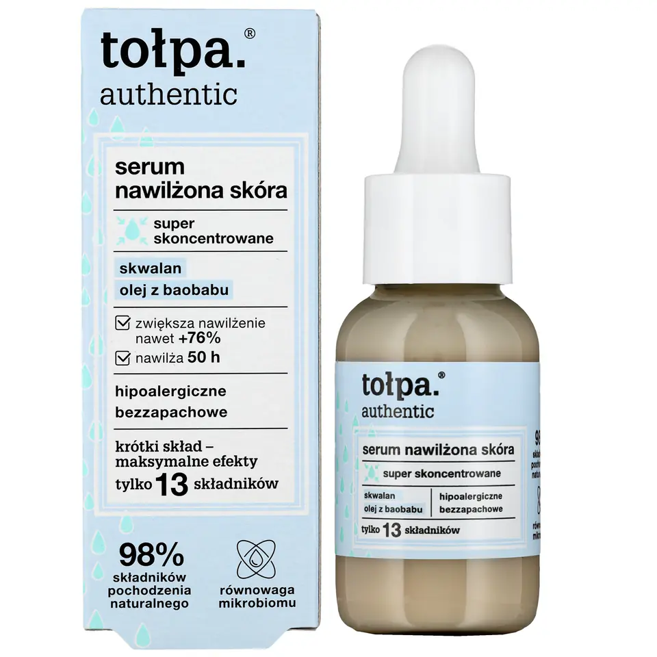 ⁨TOŁPA Authentic Serum do twarzy super skoncentrowane - nawilżona skóra 30 ml⁩ w sklepie Wasserman.eu