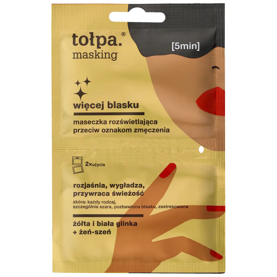 ⁨TOŁPA Masking Maseczka rozświetlająca przeciw oznakom zmęczenia - więcej blasku 5ml x 2⁩ w sklepie Wasserman.eu